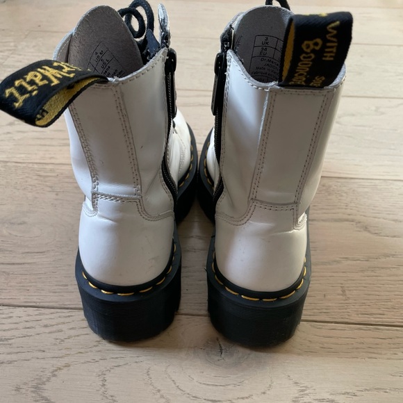 Dr. Martens White Jadon Platform Boots - Picture 8 of 13